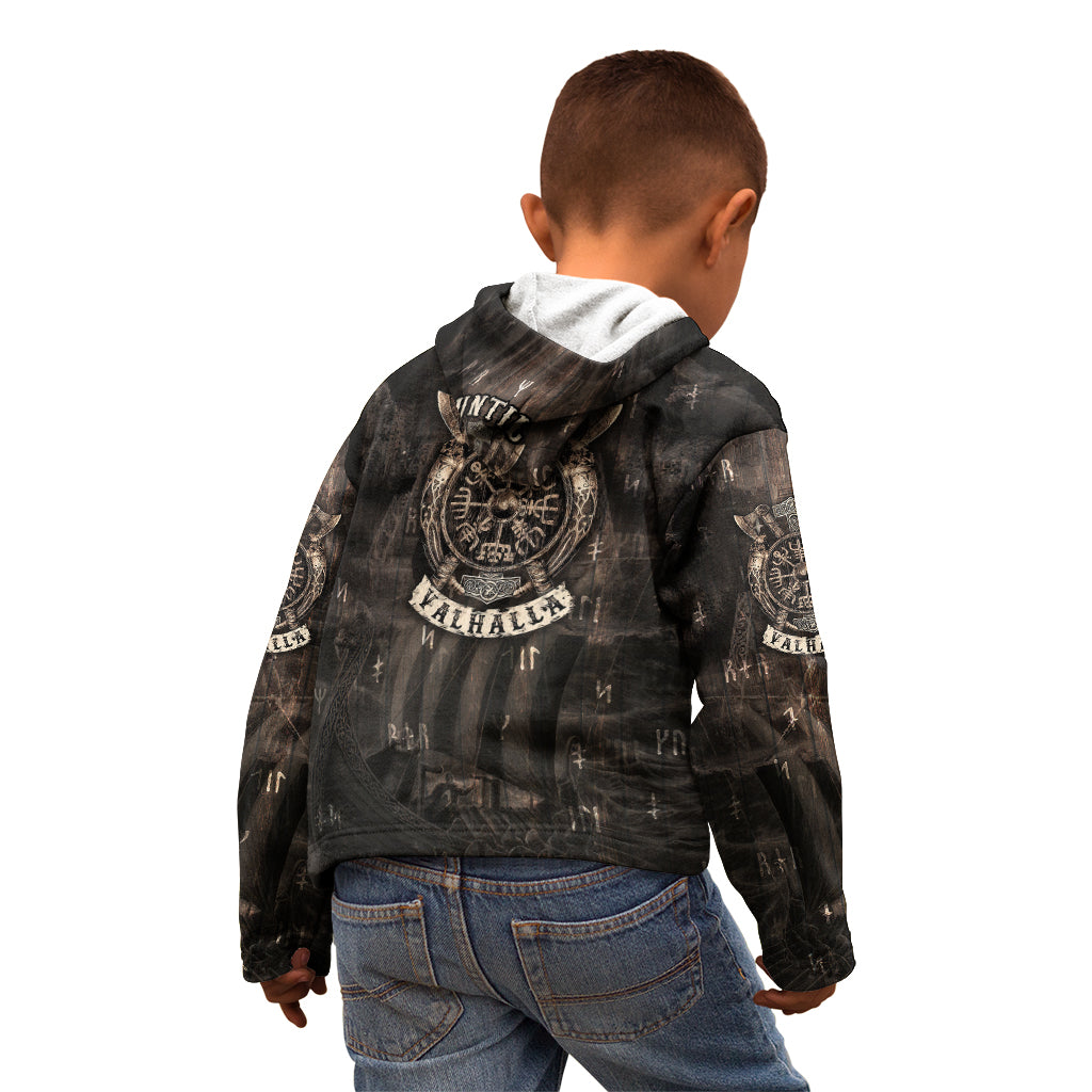 Until Valhalla Viking Kid Hoodie - Wonder Print Shop
