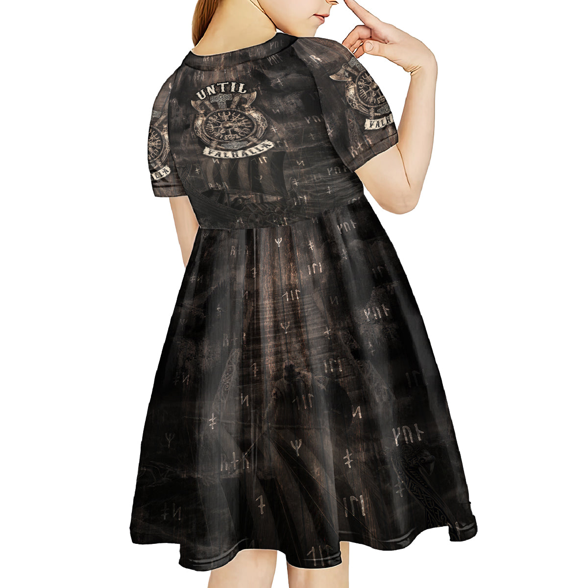 Until Valhalla Viking Kid Short Sleeve Dress - Wonder Print Shop