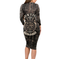 Until Valhalla Viking Long Sleeve Bodycon Dress - Wonder Print Shop