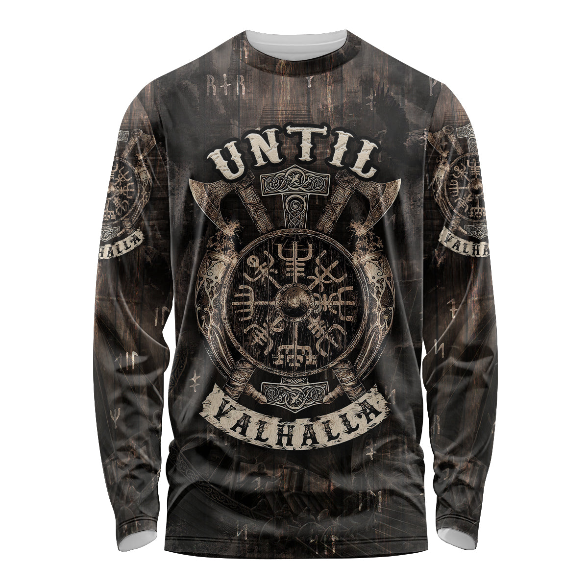Until Valhalla Viking Long Sleeve Shirt - Wonder Print Shop
