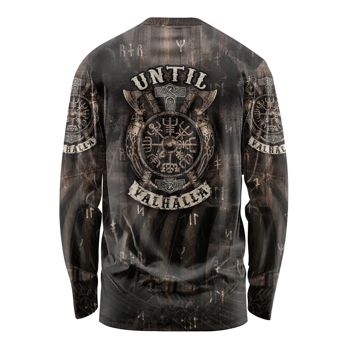 Until Valhalla Viking Long Sleeve Shirt - Wonder Print Shop