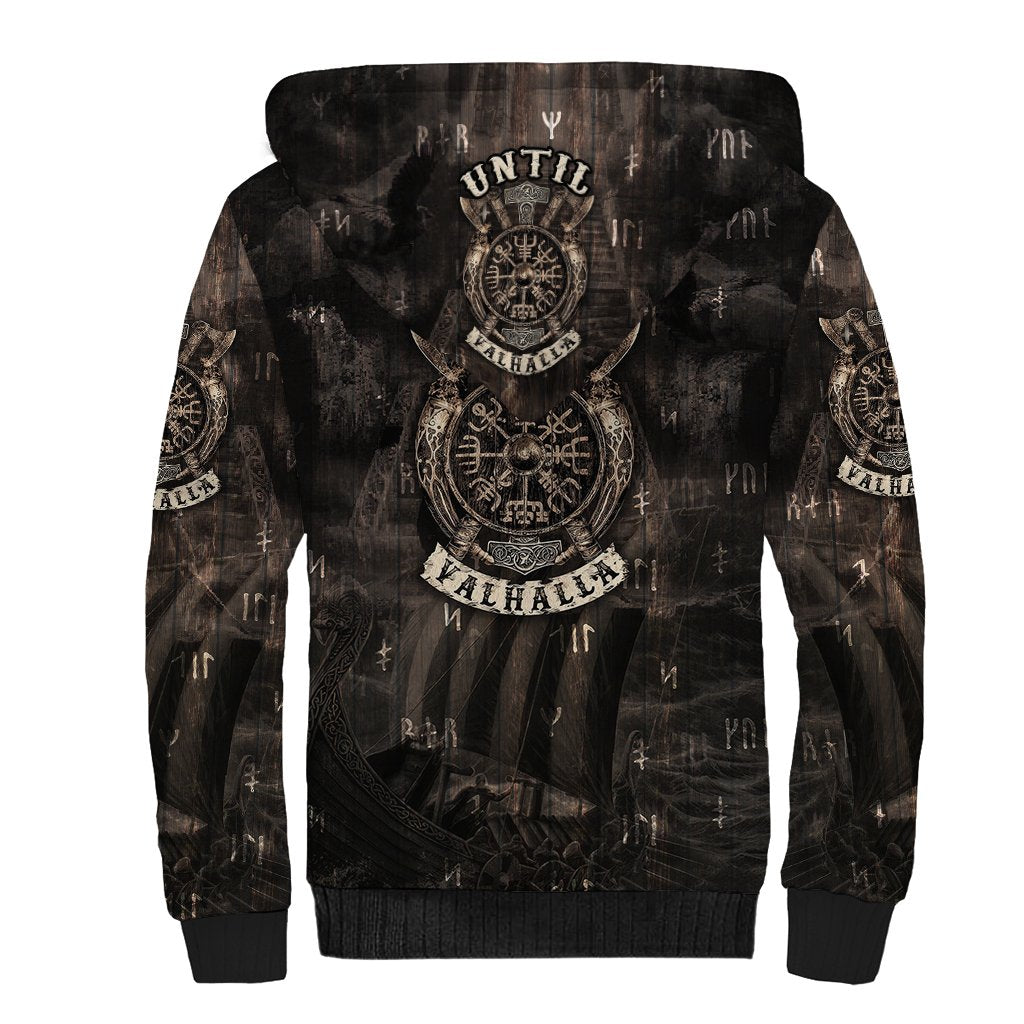 Until Valhalla Viking Sherpa Hoodie - Wonder Print Shop