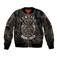 Until Valhalla Viking Sleeve Zip Bomber Jacket - Wonder Print Shop