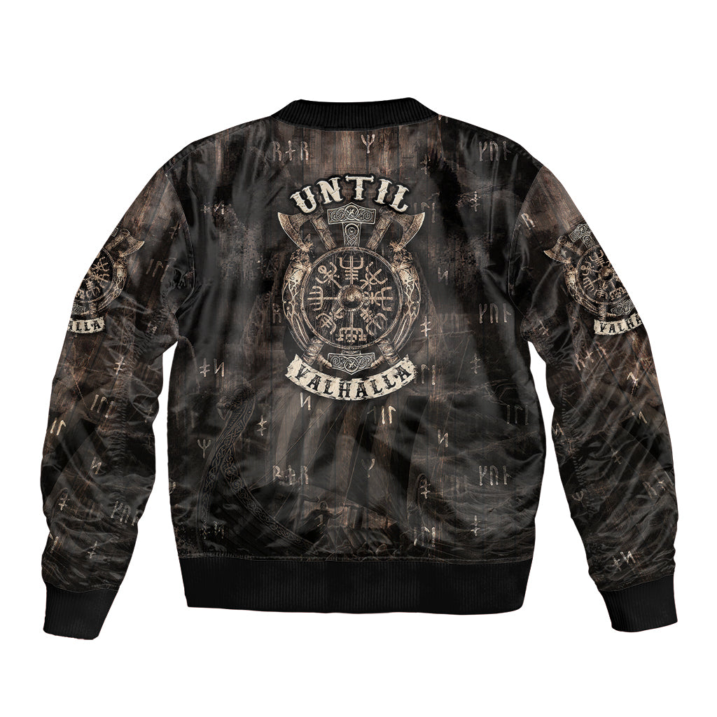 Until Valhalla Viking Sleeve Zip Bomber Jacket - Wonder Print Shop