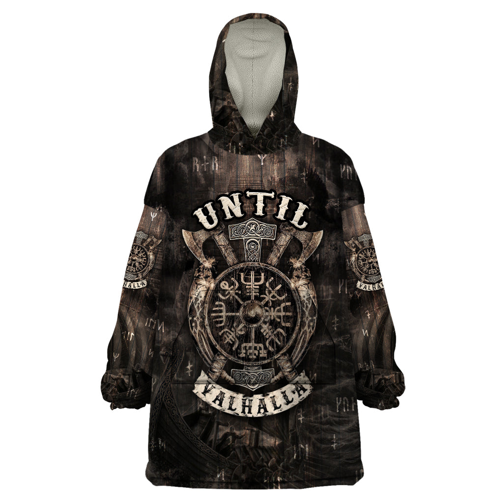 Until Valhalla Viking Wearable Blanket Hoodie - Wonder Print Shop