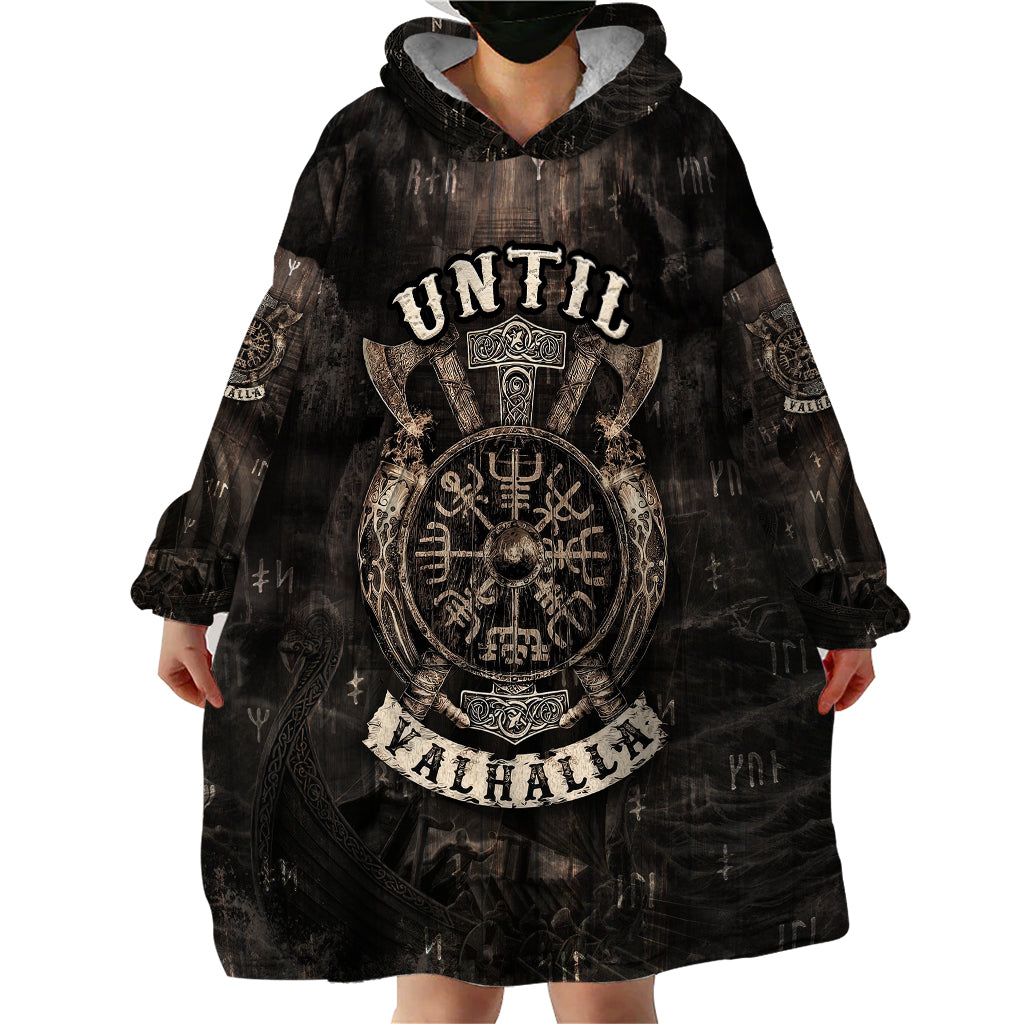 Until Valhalla Viking Wearable Blanket Hoodie - Wonder Print Shop