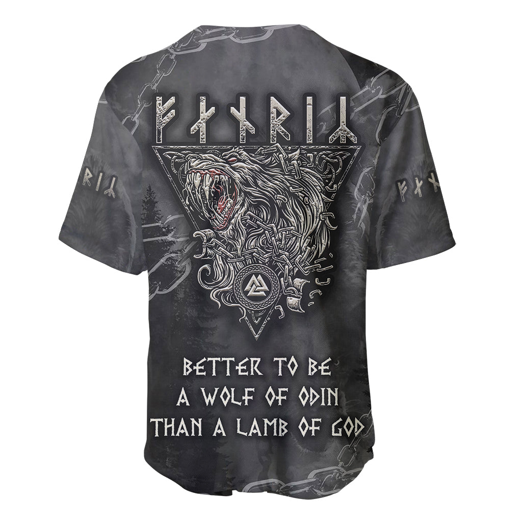 Fenir Viking Baseball Jersey Better to be a Wolf of Odin - Wonder Print Shop