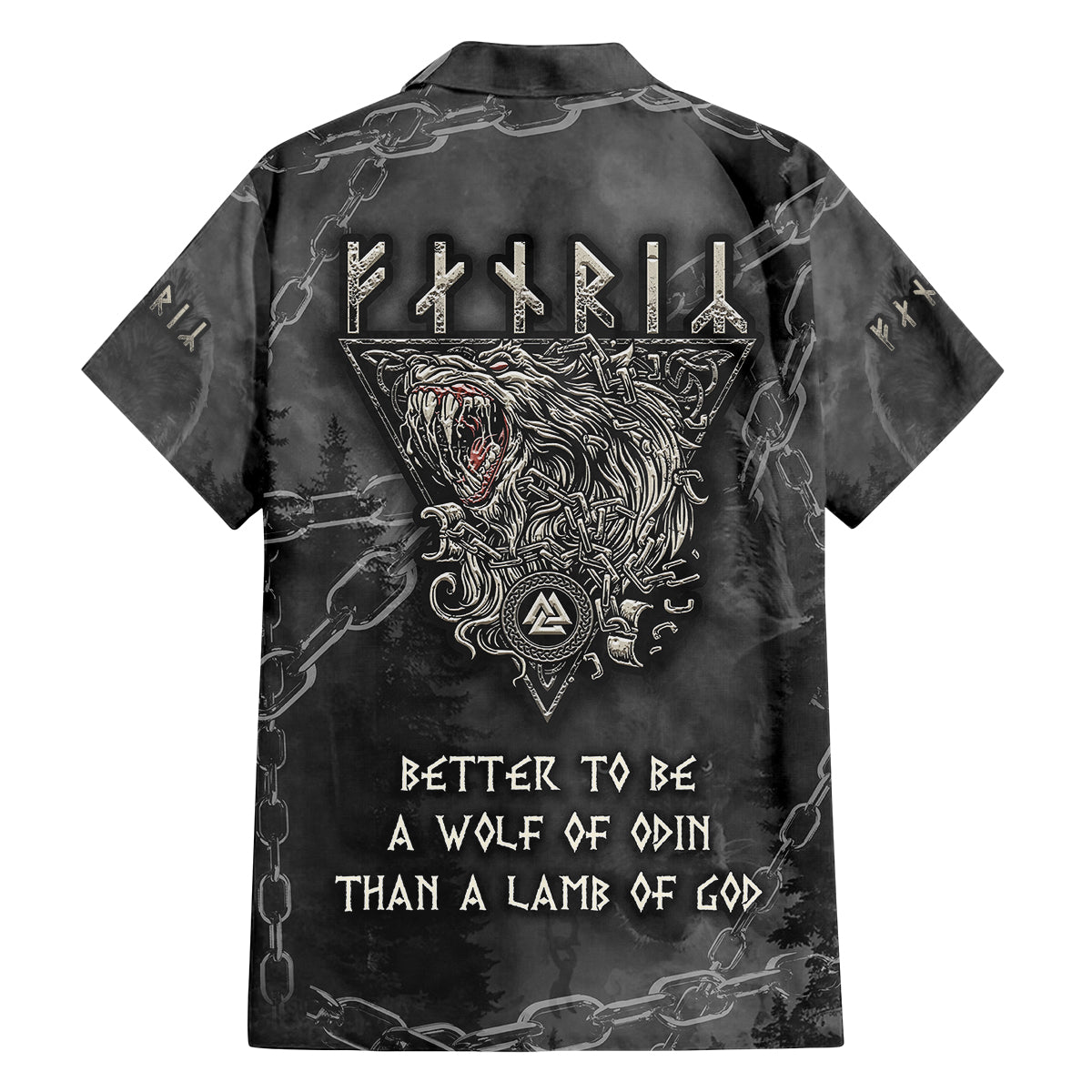 Fenir Viking Family Matching Long Sleeve Bodycon Dress and Hawaiian Shirt Better to be a Wolf of Odin - Wonder Print Shop