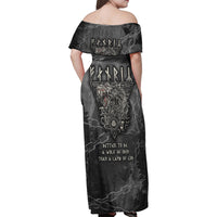 Fenir Viking Family Matching Off Shoulder Maxi Dress and Hawaiian Shirt Better to be a Wolf of Odin - Wonder Print Shop