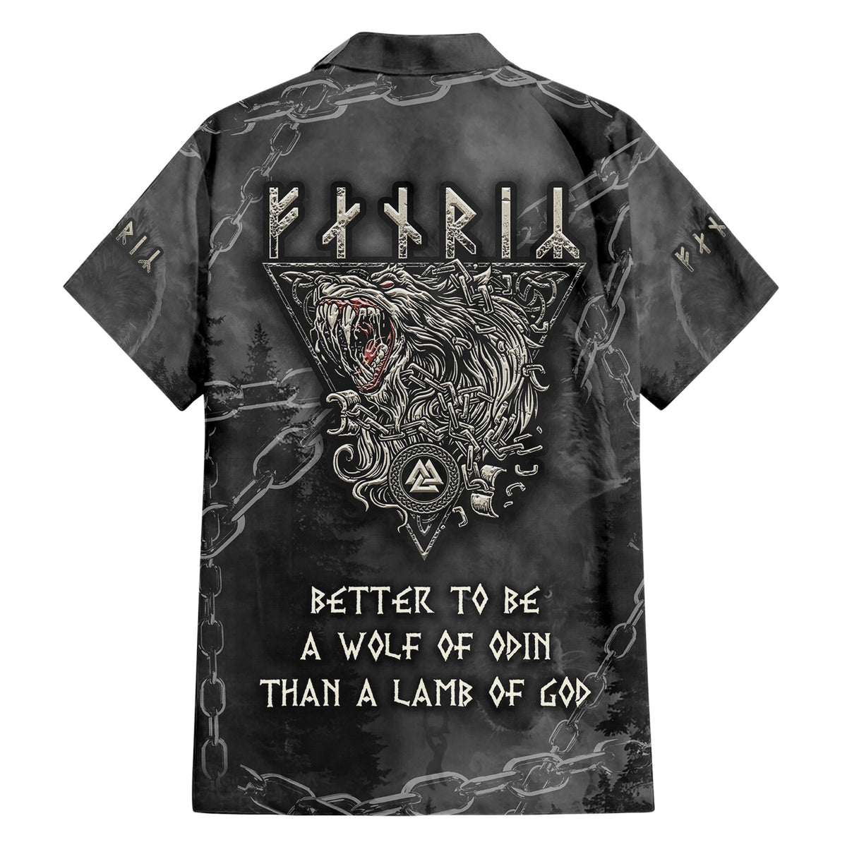 Fenir Viking Family Matching Short Sleeve Bodycon Dress and Hawaiian Shirt Better to be a Wolf of Odin - Wonder Print Shop