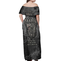 Fenir Viking Off Shoulder Maxi Dress Better to be a Wolf of Odin - Wonder Print Shop