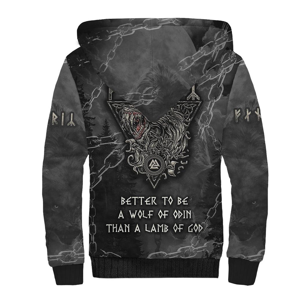 Fenir Viking Sherpa Hoodie Better to be a Wolf of Odin - Wonder Print Shop