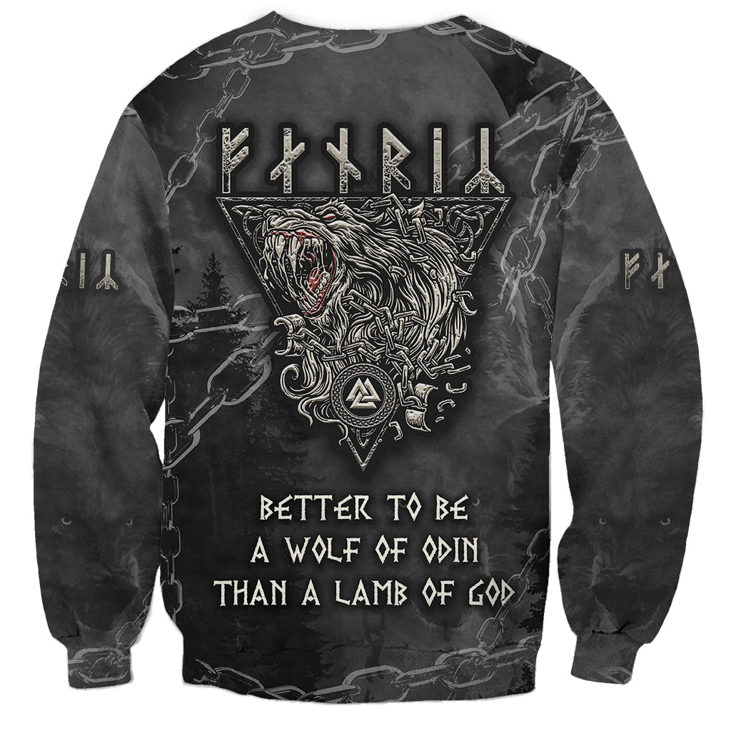 Fenir Viking Sweatshirt Better to be a Wolf of Odin - Wonder Print Shop