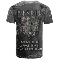 Fenir Viking T Shirt Better to be a Wolf of Odin - Wonder Print Shop