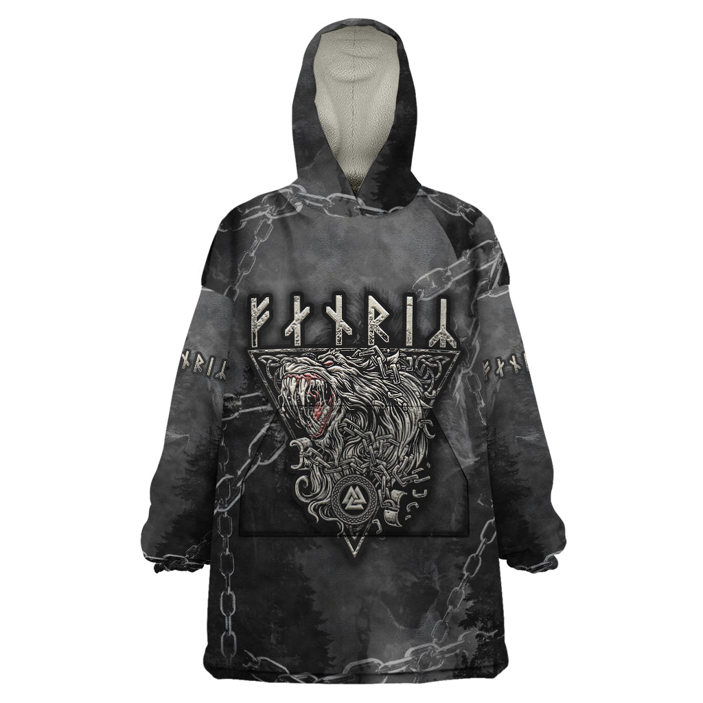 Fenir Viking Wearable Blanket Hoodie Better to be a Wolf of Odin - Wonder Print Shop