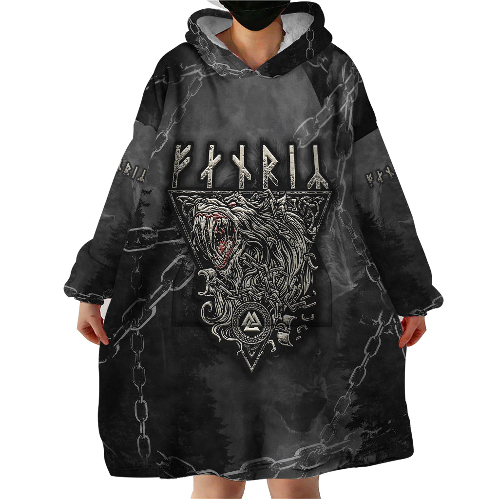 Fenir Viking Wearable Blanket Hoodie Better to be a Wolf of Odin - Wonder Print Shop
