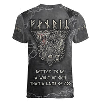 Fenir Viking Women V Neck T Shirt Better to be a Wolf of Odin - Wonder Print Shop