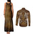 Odin Viking Couples Matching Tank Maxi Dress and Long Sleeve Button Shirts Valknut, Ravens, and Enchanted Forest - Wonder Print Shop