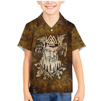 Odin Viking Family Matching Mermaid Dress and Hawaiian Shirt Valknut, Ravens, and Enchanted Forest - Wonder Print Shop