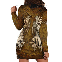 Odin Viking Hoodie Dress Valknut, Ravens, and Enchanted Forest - Wonder Print Shop