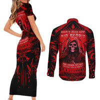 The Older We Get The Less Life In Prison Is A Deterrent Couples Matching Short Sleeve Bodycon Dress and Long Sleeve Button Shirts - Wonder Print Shop