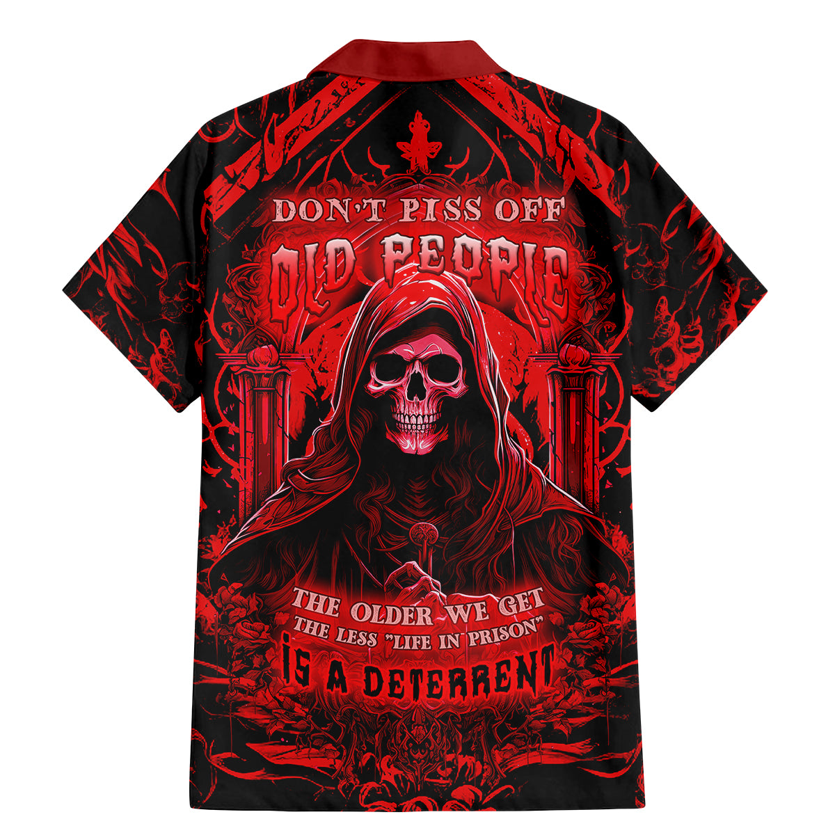 The Older We Get The Less Life In Prison Is A Deterrent Family Matching Mermaid Dress and Hawaiian Shirt - Wonder Print Shop