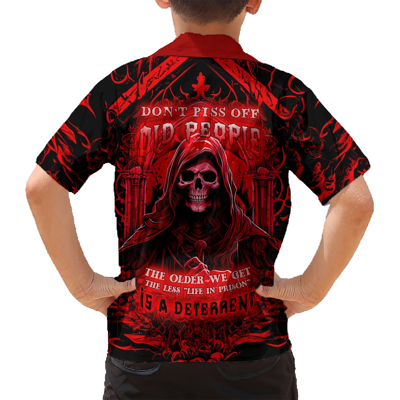 The Older We Get The Less Life In Prison Is A Deterrent Kid Hawaiian Shirt - Wonder Print Shop
