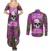 I Have A Good Heart But Bless This Mouth Couples Matching Summer Maxi Dress and Long Sleeve Button Shirts - Wonder Print Shop