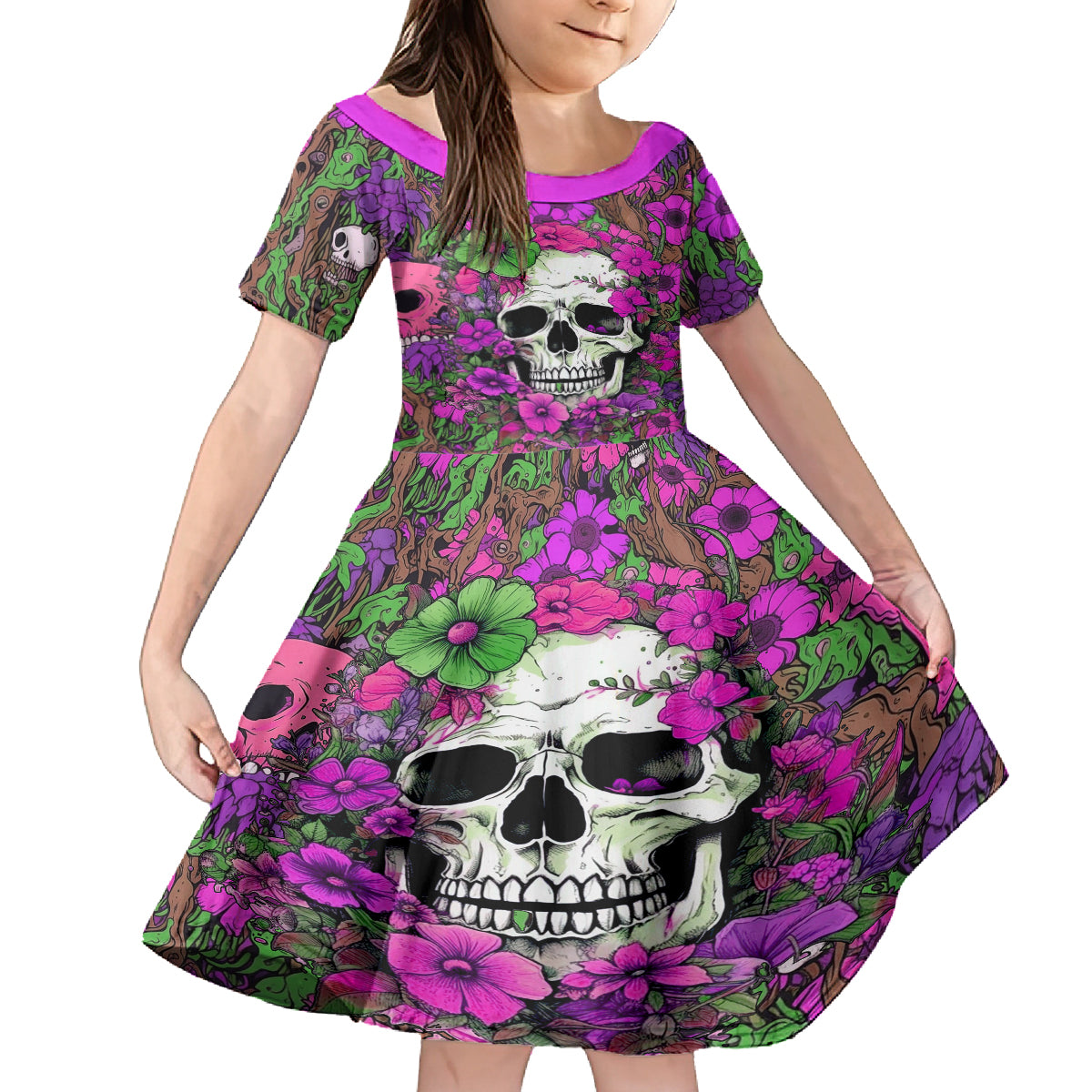 I Have A Good Heart But Bless This Mouth Family Matching Off Shoulder Short Dress and Hawaiian Shirt - Wonder Print Shop