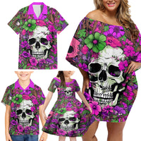 I Have A Good Heart But Bless This Mouth Family Matching Off Shoulder Short Dress and Hawaiian Shirt - Wonder Print Shop