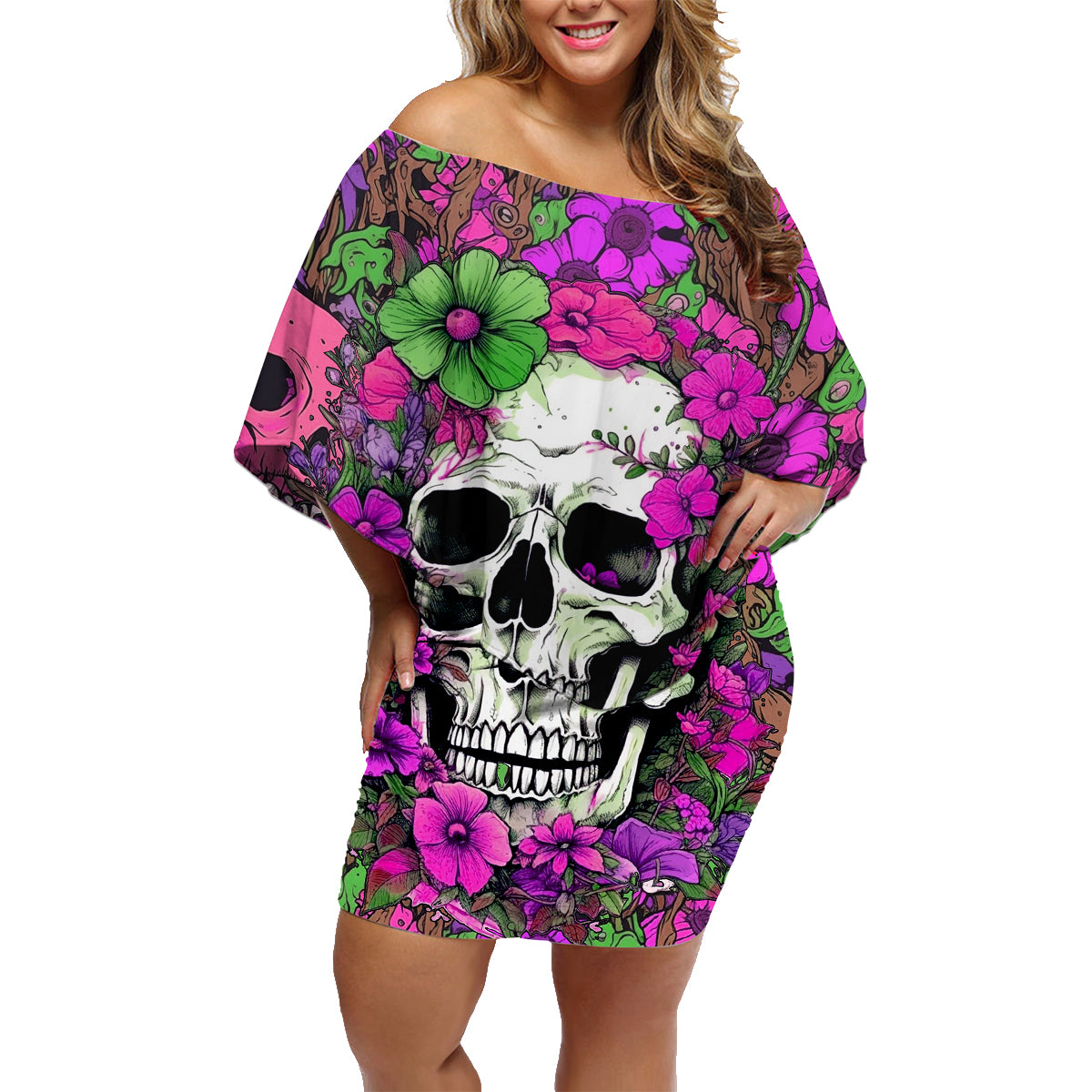I Have A Good Heart But Bless This Mouth Family Matching Off Shoulder Short Dress and Hawaiian Shirt - Wonder Print Shop