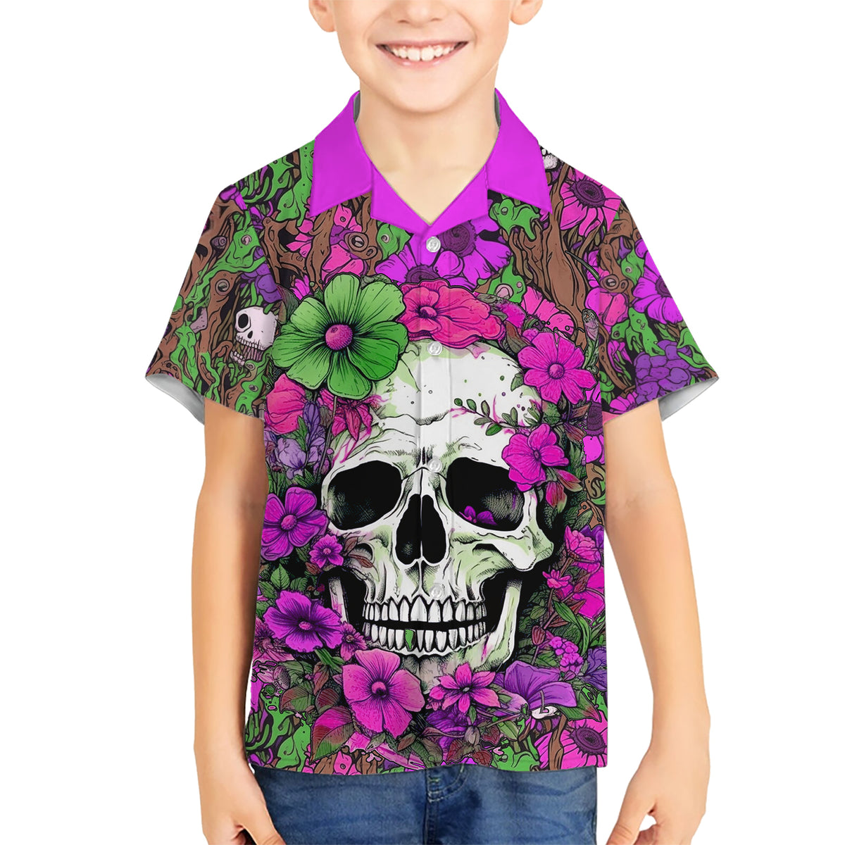 I Have A Good Heart But Bless This Mouth Kid Hawaiian Shirt - Wonder Print Shop