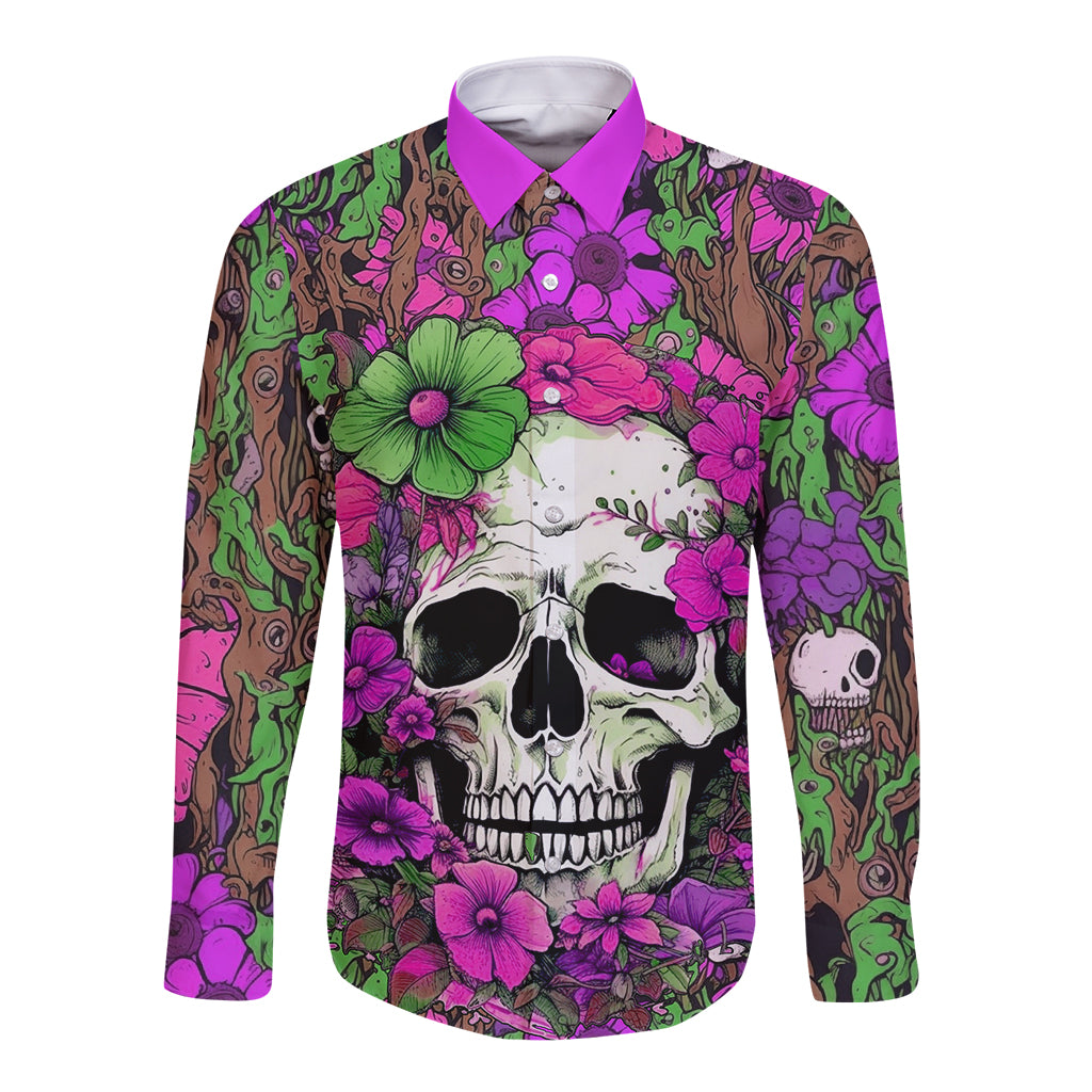 I Have A Good Heart But Bless This Mouth Long Sleeve Button Shirt - Wonder Print Shop