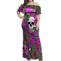 I Have A Good Heart But Bless This Mouth Off Shoulder Maxi Dress - Wonder Print Shop