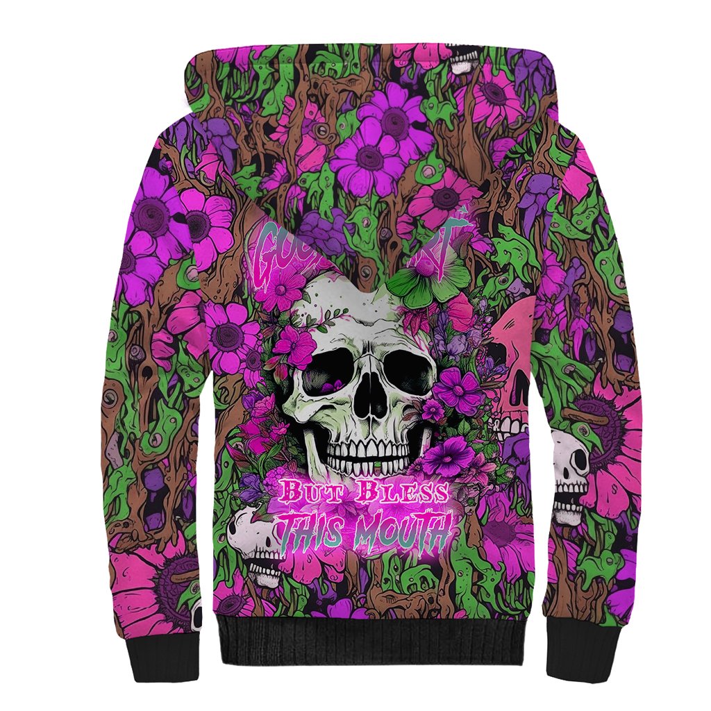 I Have A Good Heart But Bless This Mouth Sherpa Hoodie - Wonder Print Shop