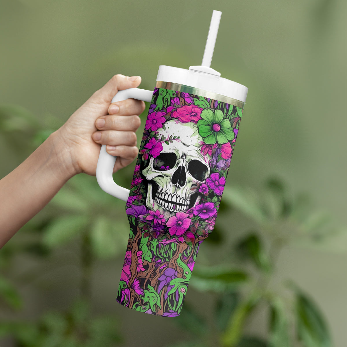 I Have A Good Heart But Bless This Mouth Tumbler With Handle - Wonder Print Shop