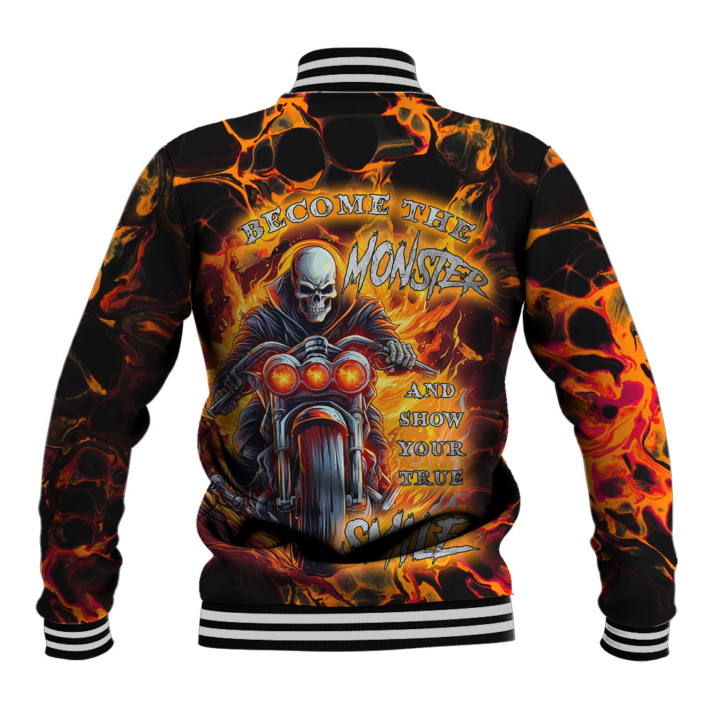 Be Come The Monster And Show Your True Smile Baseball Jacket - Wonder Print Shop