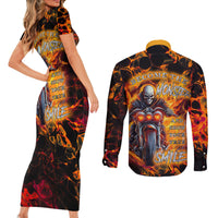 Be Come The Monster And Show Your True Smile Couples Matching Short Sleeve Bodycon Dress and Long Sleeve Button Shirts - Wonder Print Shop