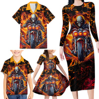 Be Come The Monster And Show Your True Smile Family Matching Long Sleeve Bodycon Dress and Hawaiian Shirt - Wonder Print Shop