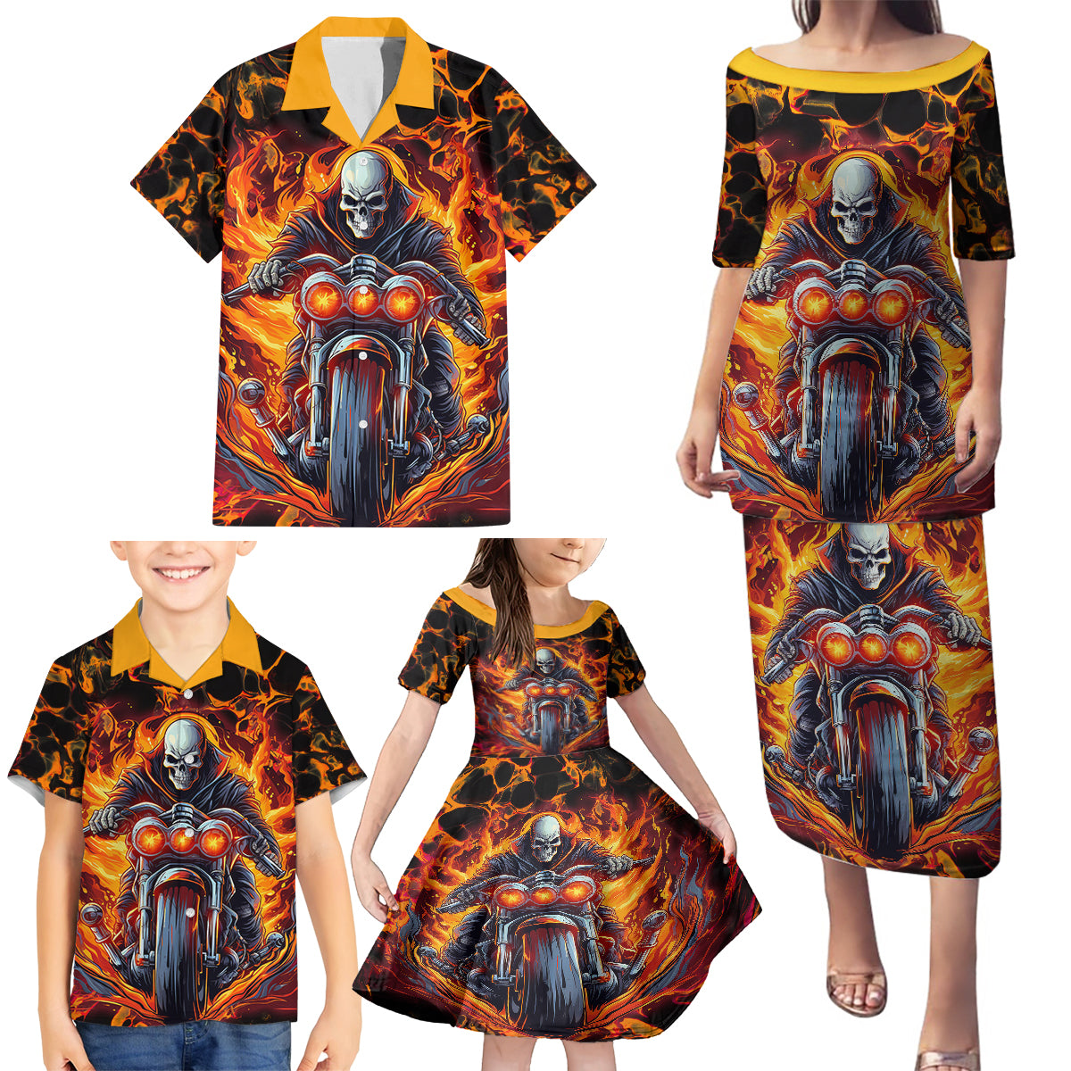 Be Come The Monster And Show Your True Smile Family Matching Puletasi Dress and Hawaiian Shirt - Wonder Print Shop