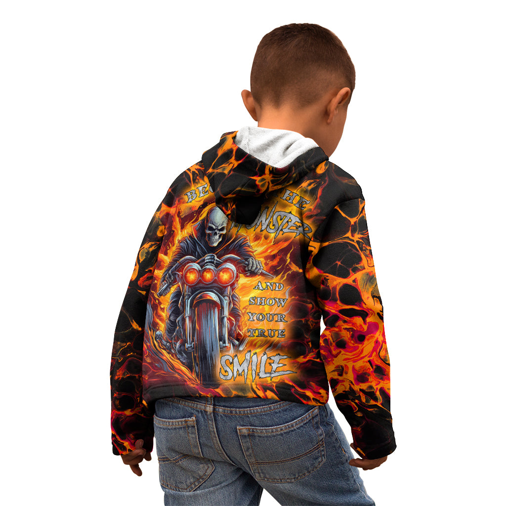 Be Come The Monster And Show Your True Smile Kid Hoodie - Wonder Print Shop