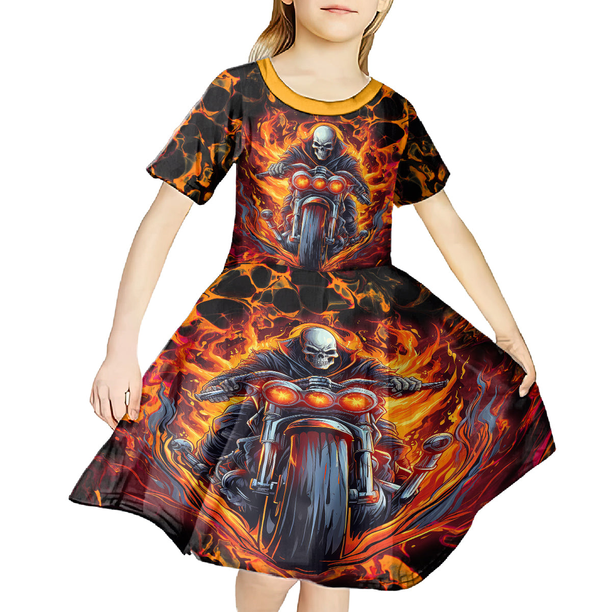 Be Come The Monster And Show Your True Smile Kid Short Sleeve Dress - Wonder Print Shop