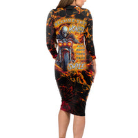 Be Come The Monster And Show Your True Smile Long Sleeve Bodycon Dress - Wonder Print Shop