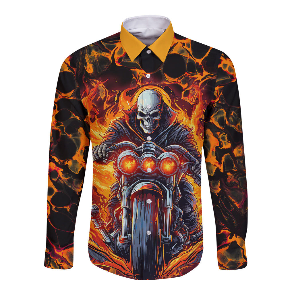 Be Come The Monster And Show Your True Smile Long Sleeve Button Shirt - Wonder Print Shop