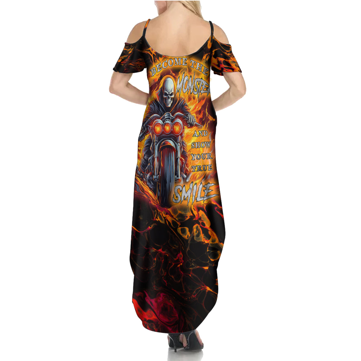 Be Come The Monster And Show Your True Smile Summer Maxi Dress - Wonder Print Shop