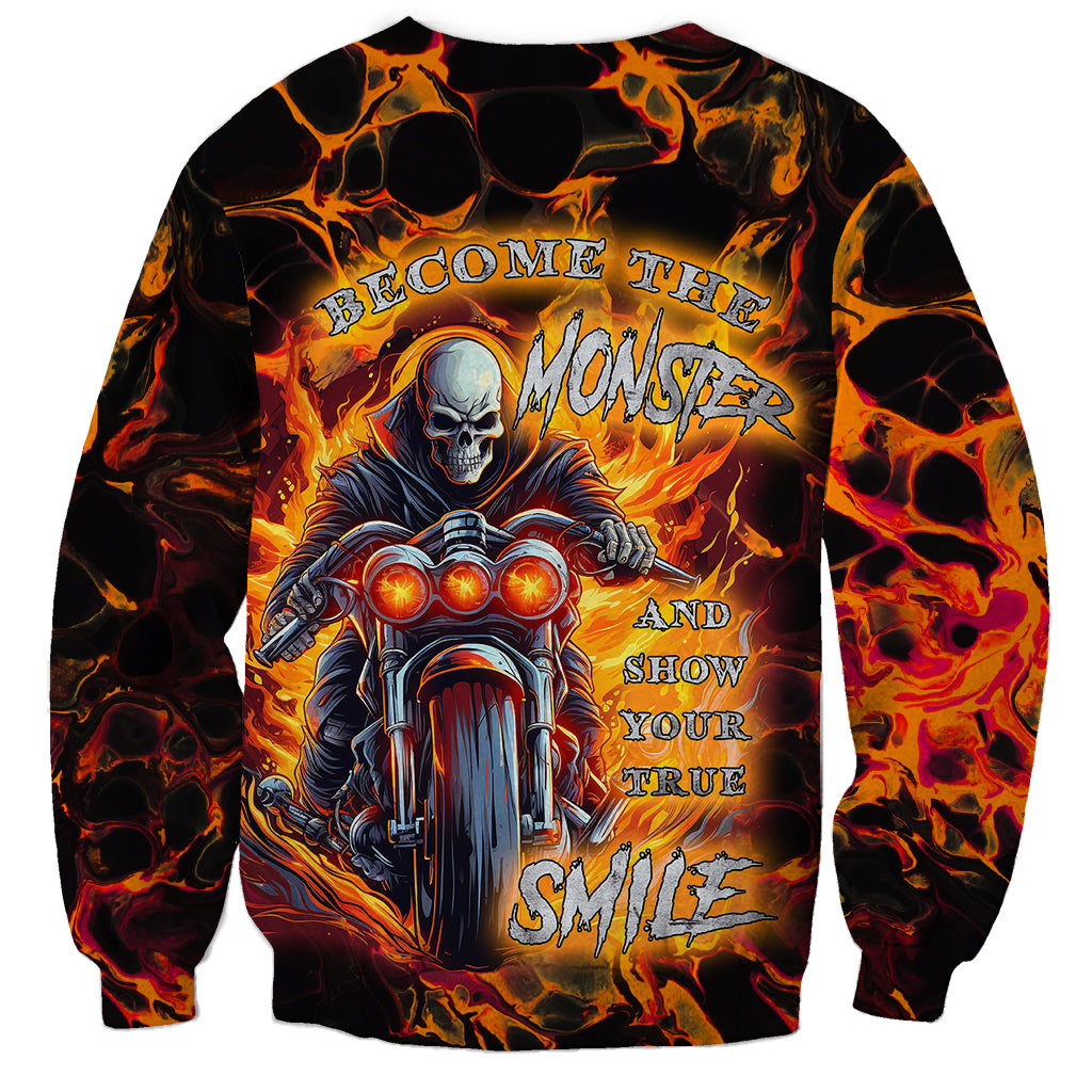 Be Come The Monster And Show Your True Smile Sweatshirt - Wonder Print Shop