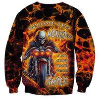 Be Come The Monster And Show Your True Smile Sweatshirt - Wonder Print Shop