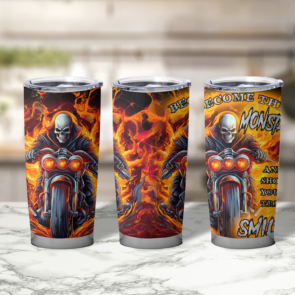 Be Come The Monster And Show Your True Smile Tumbler Cup - Wonder Print Shop