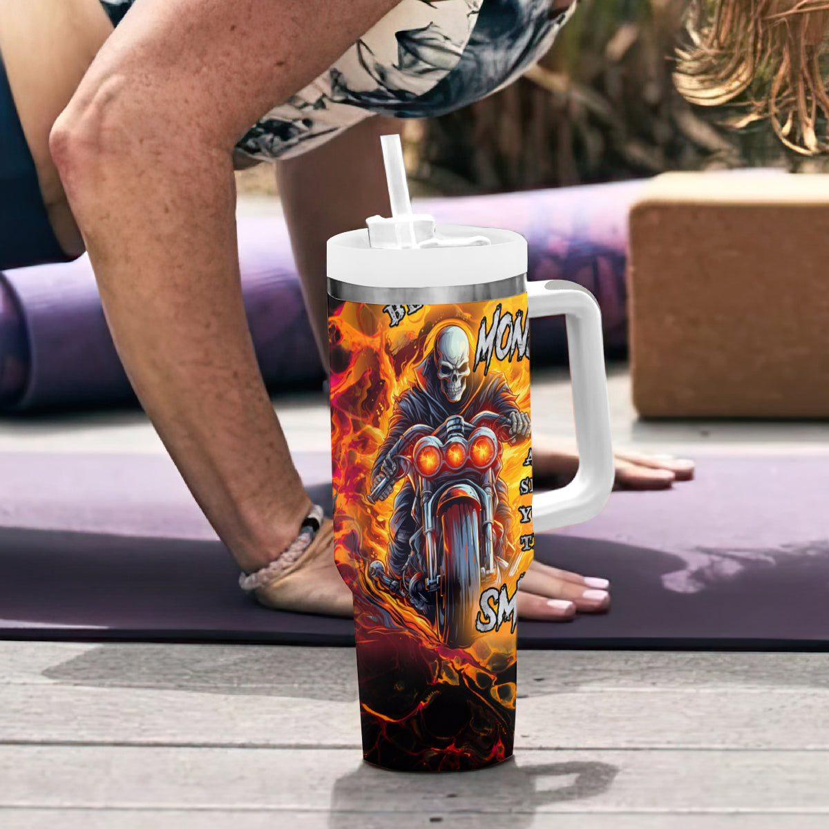 Be Come The Monster And Show Your True Smile Tumbler With Handle - Wonder Print Shop