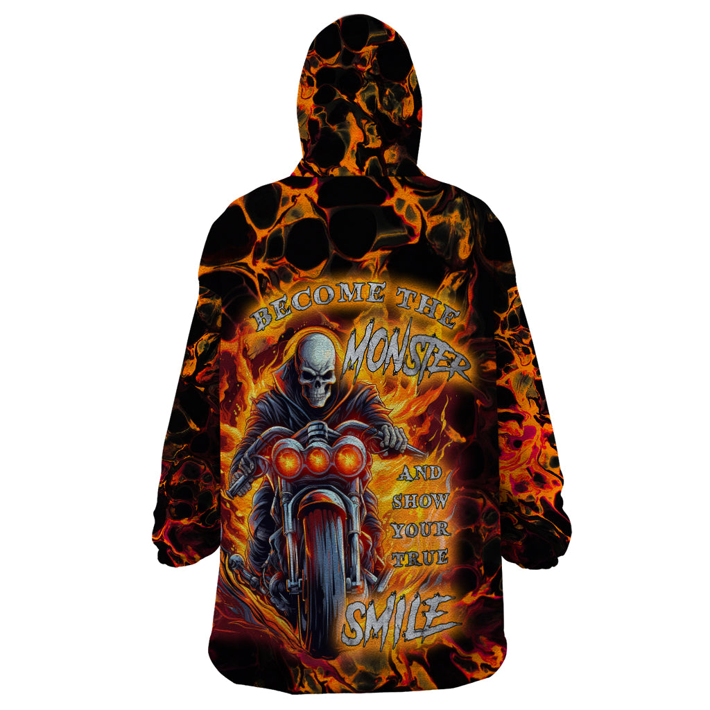Be Come The Monster And Show Your True Smile Wearable Blanket Hoodie - Wonder Print Shop